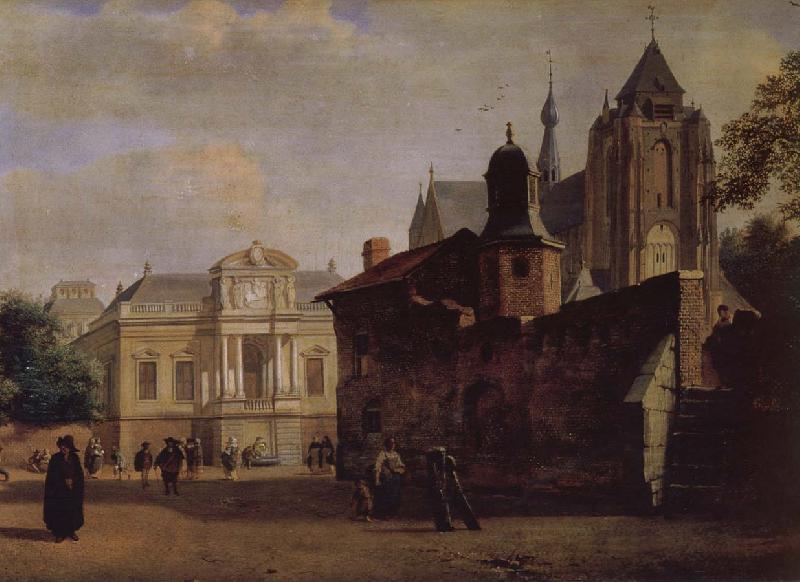 Jan van der Heyden Baroque palaces and the Cathedral oil painting image